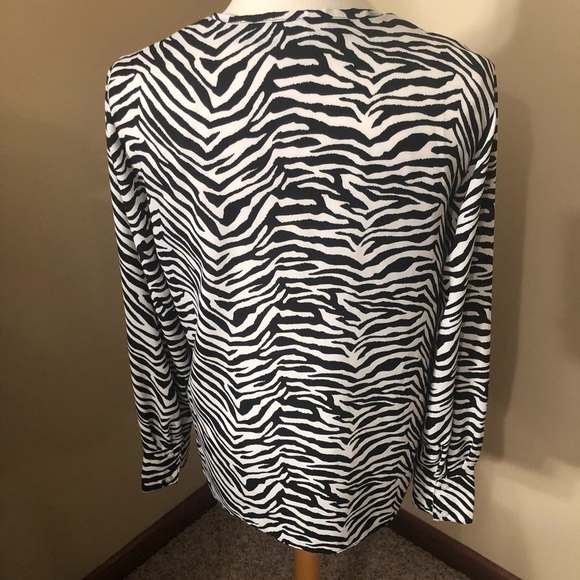 Banana Republic Zebra Print Blouse Sz S EUC - Picture 3 of 6